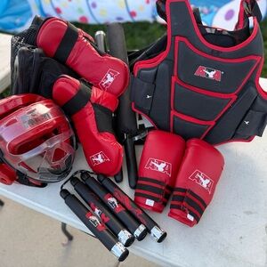 Kids Martial Arts Gear Set - Red and Black
